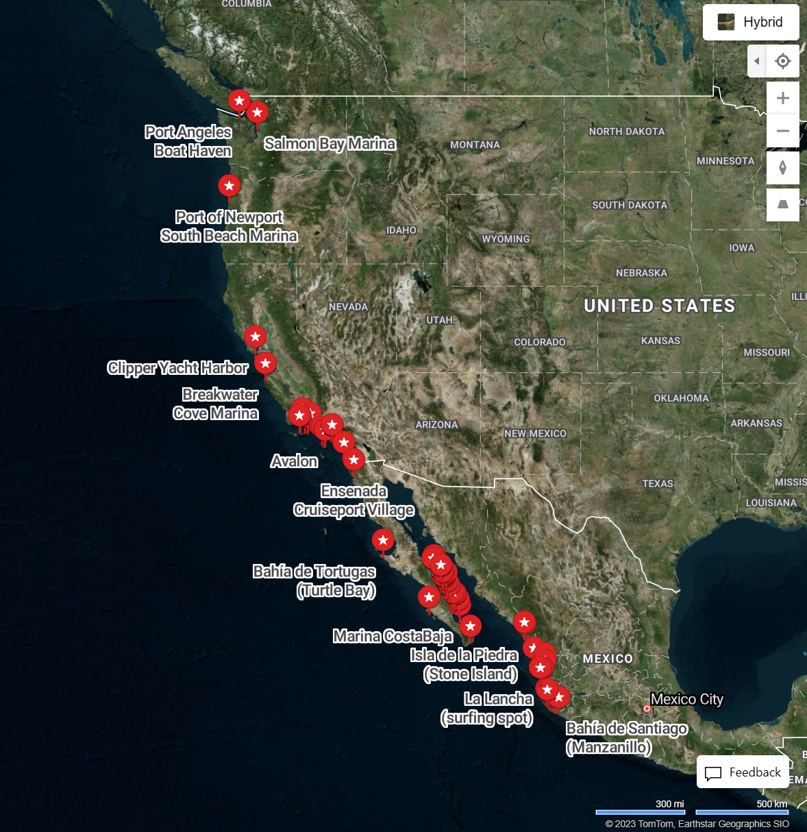 Anchorages and Marinas