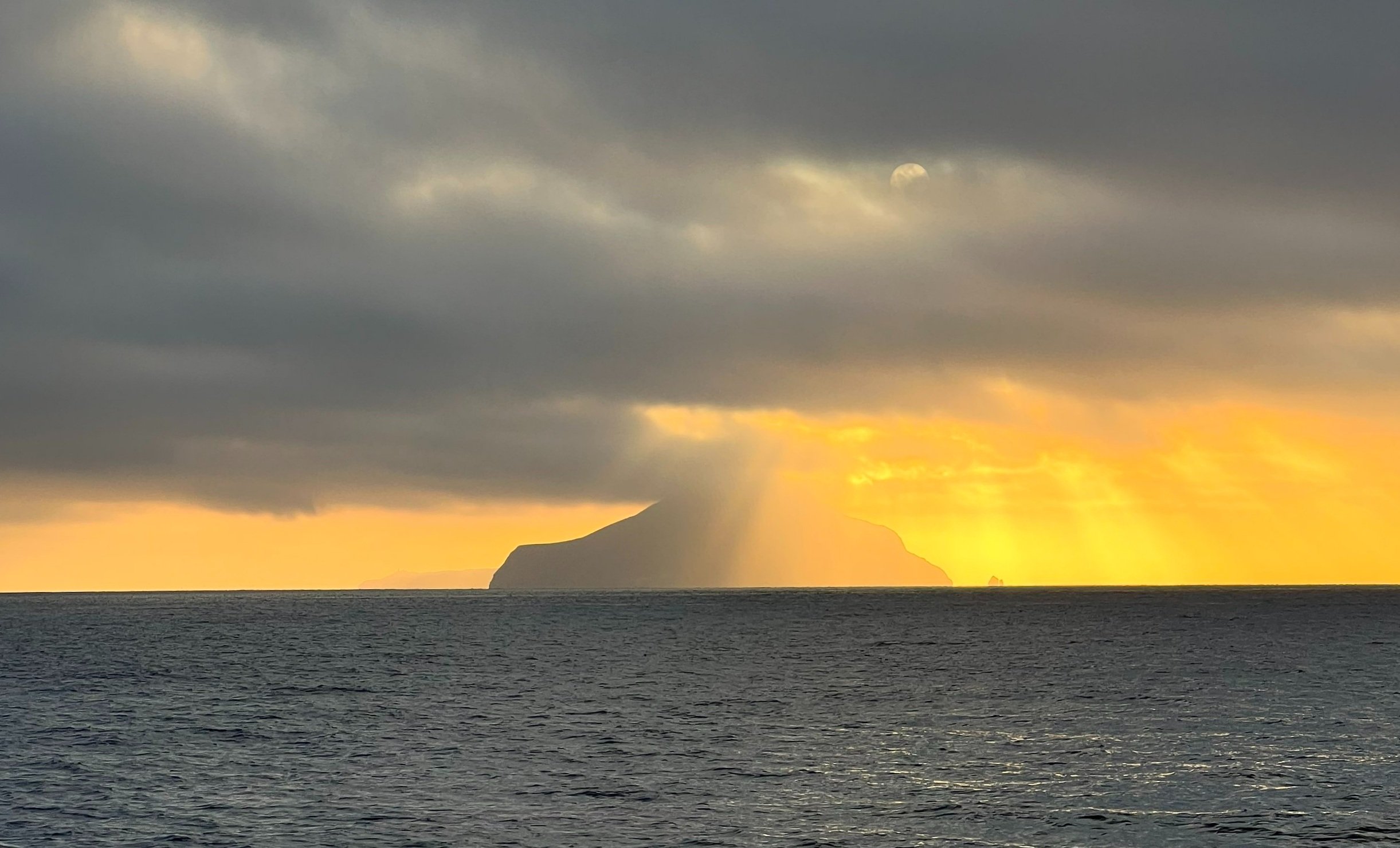 Sunrise over Anacapa Island, as seen from Smugglers on Santa Cruz Island