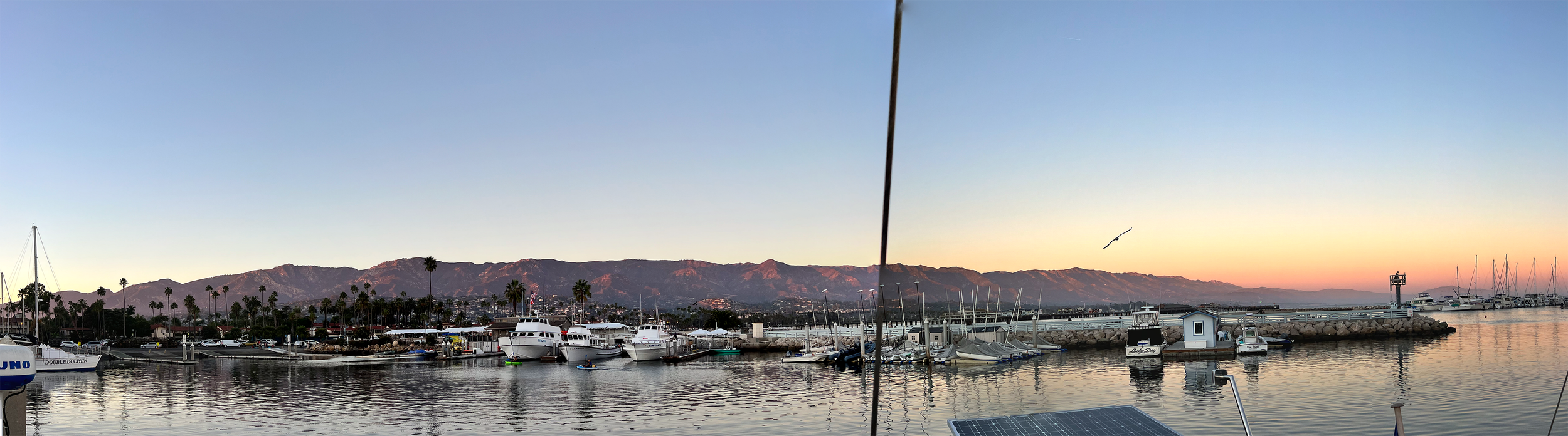 Santa Ynez Mountains from Santa Barbara Harbor